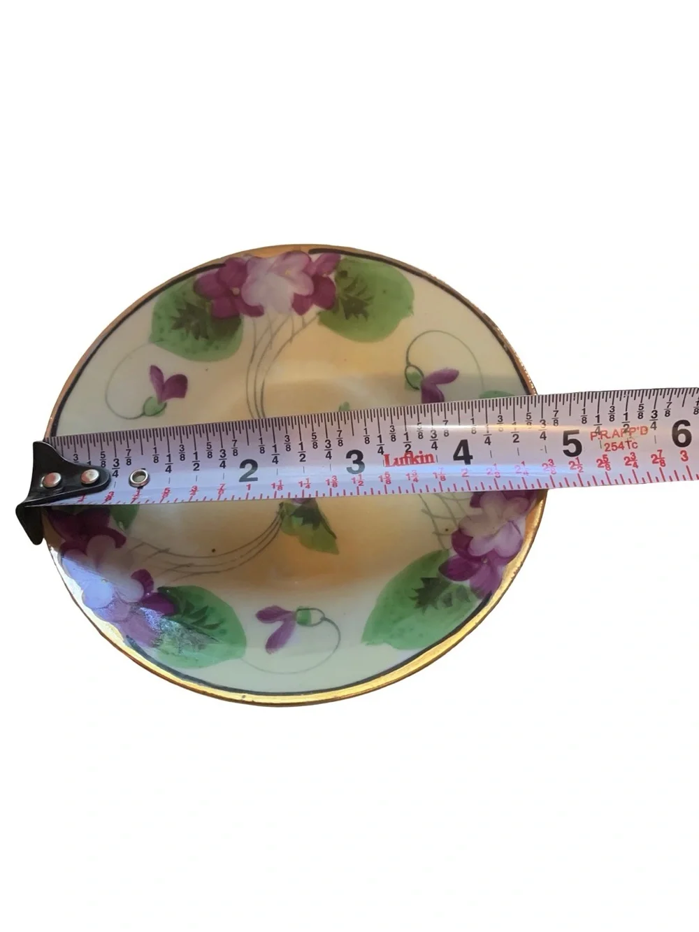 Nippon Art Nouveau Hand Painted Violets 4 Tea Cups & Saucers See Description‎